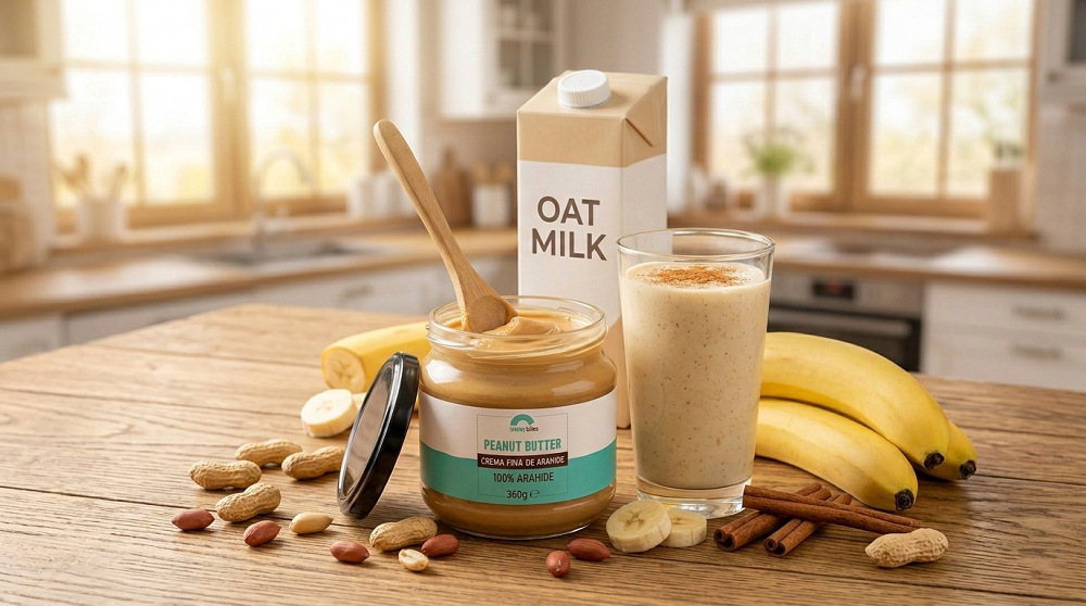 smoothie cu unt de arahide natural