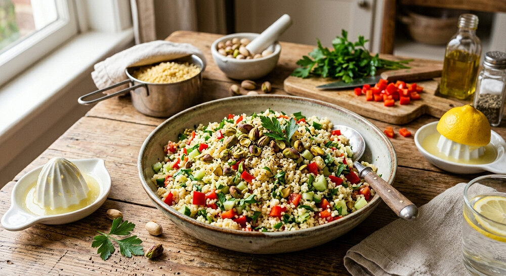reteta de couscous cu fistic si legume la sarbatoarea fisticului