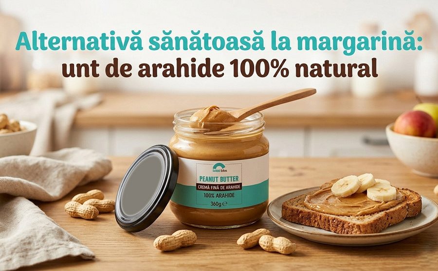 Alternativa sanatoasa la margarina: unt de arahide 100% natural
