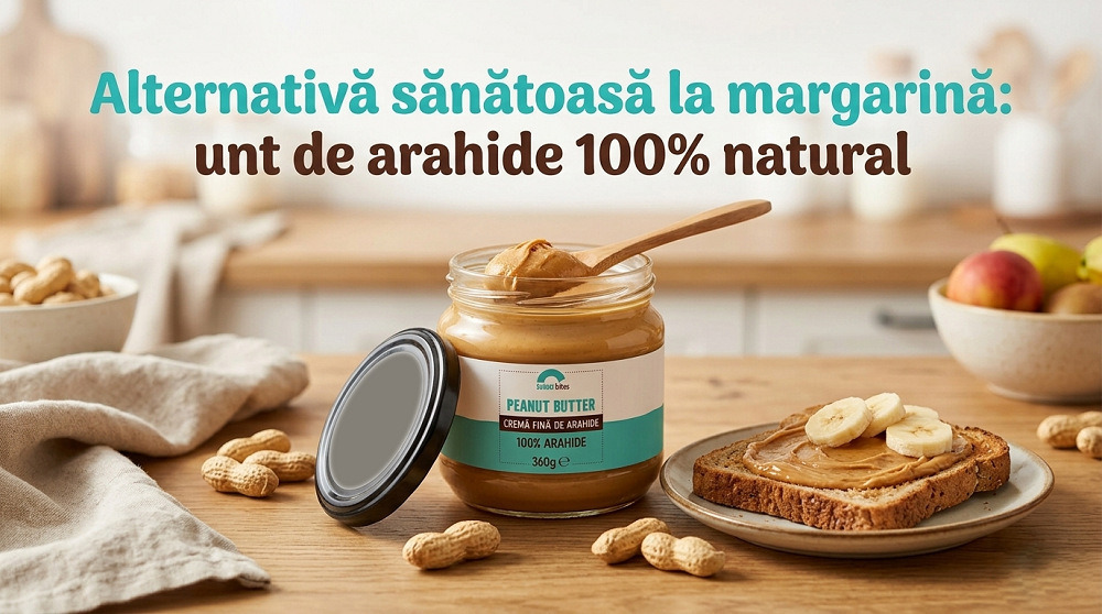 Alternativa sanatoasa la margarina: unt de arahide 100% natural
