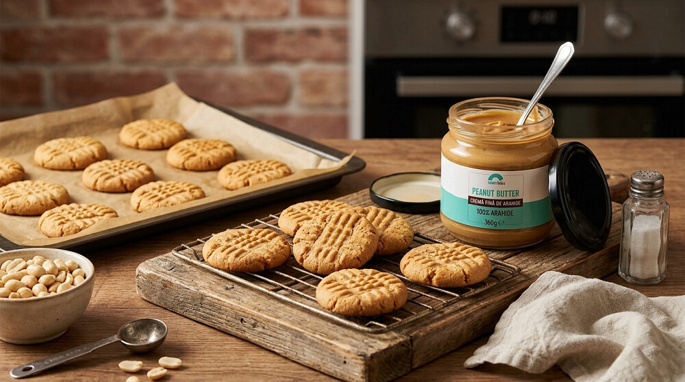 biscuiti de casa cu crema fina  de arahide 