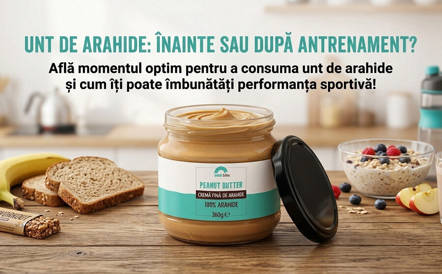unt de arahide inainte sau dupa antrenament?