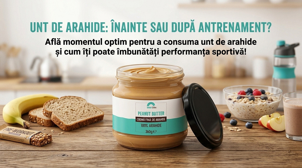 unt de arahide inainte sau dupa antrenament?