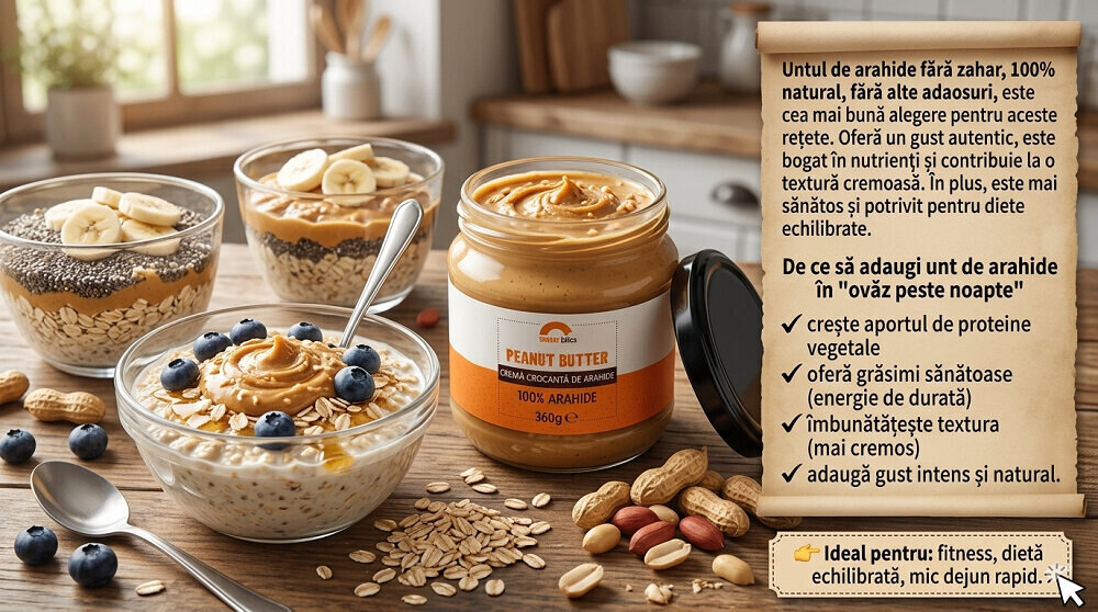 de ce sa adaugi unt de arahide in overnight oats