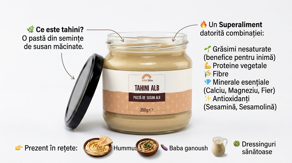 Tahini - pasta de susan este considerat superaliment