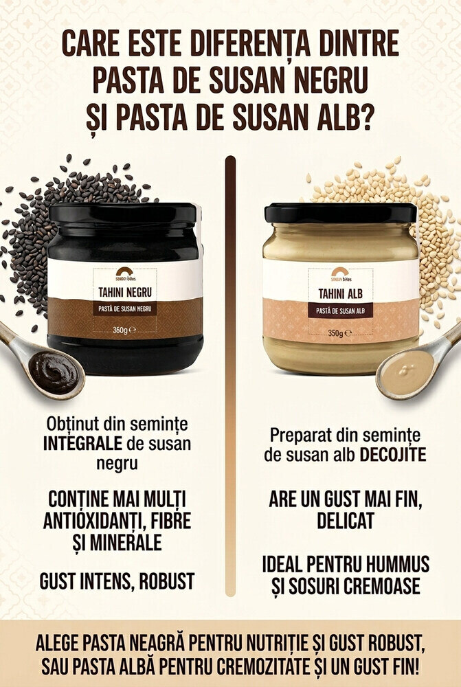 diferenta intre pasta de susan negru si pasta de susan alb