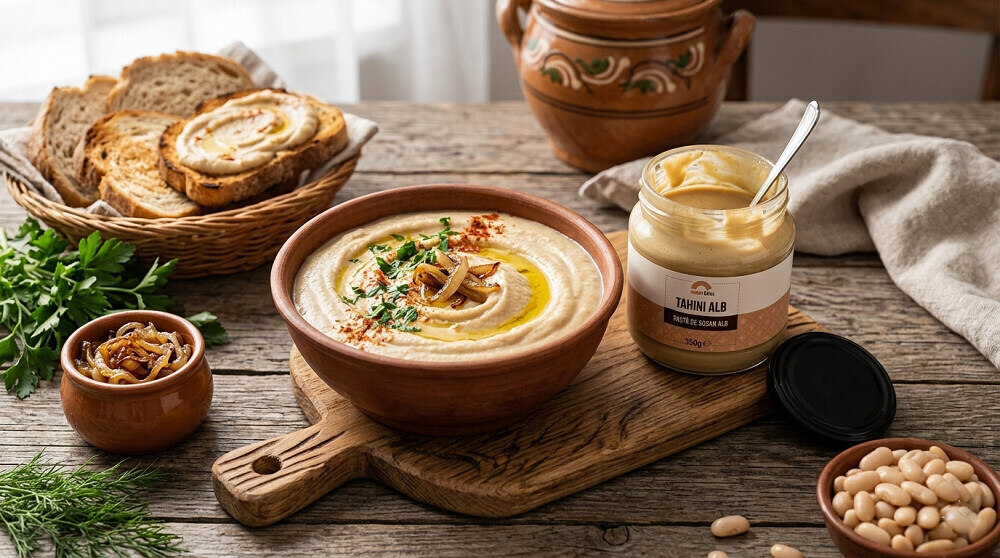 fasole batuta cu tahini