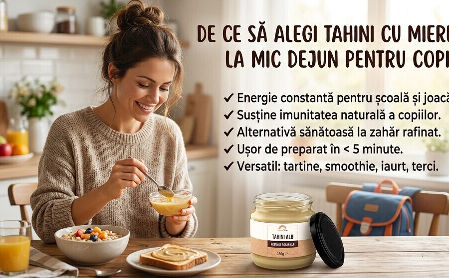 mic dejun pentru copii: tahini cu miere