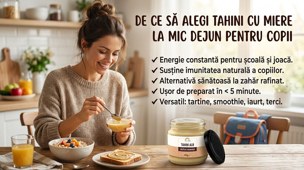 mic dejun pentru copii: tahini cu miere