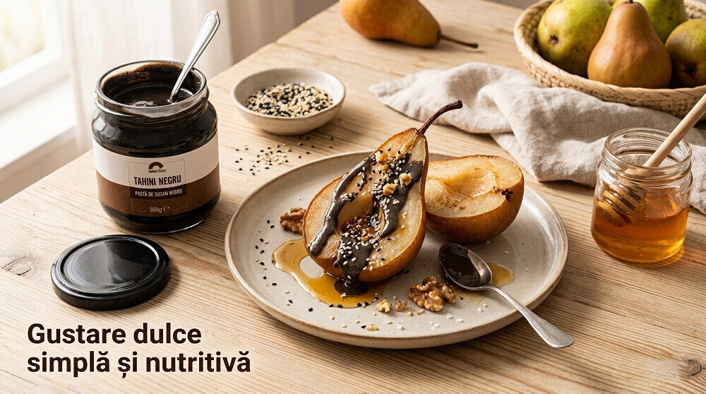 retete de sezon cu tahini, pere si miere