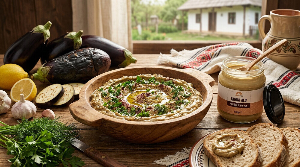 vinete afumate cu tahini