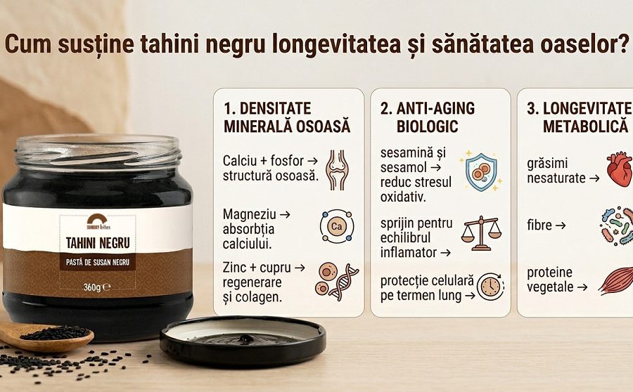 longevitate si sanatate osoasa cu Tahini negru de la Sunday bites