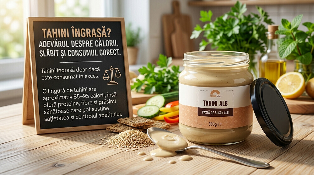 Tahini ingrasa sau slabeste? Cate calorii are o lingura de pasta de susan