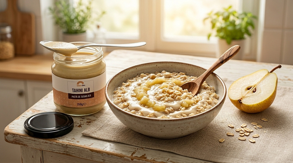 terci de ovaz cu tahini si para