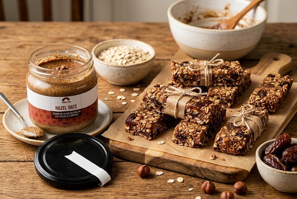 batoane energizante cu crema de alune cu cacao