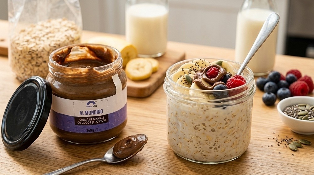 Overnight oats cu Almondino